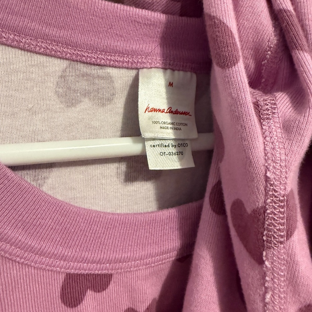 Hanna Andersson Purple Heart Women's Pajama Set - Picture 2 of 3